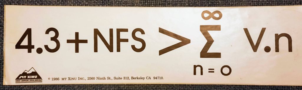 Bumper sticker with a formula